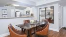 open concept kitchen into dining room 