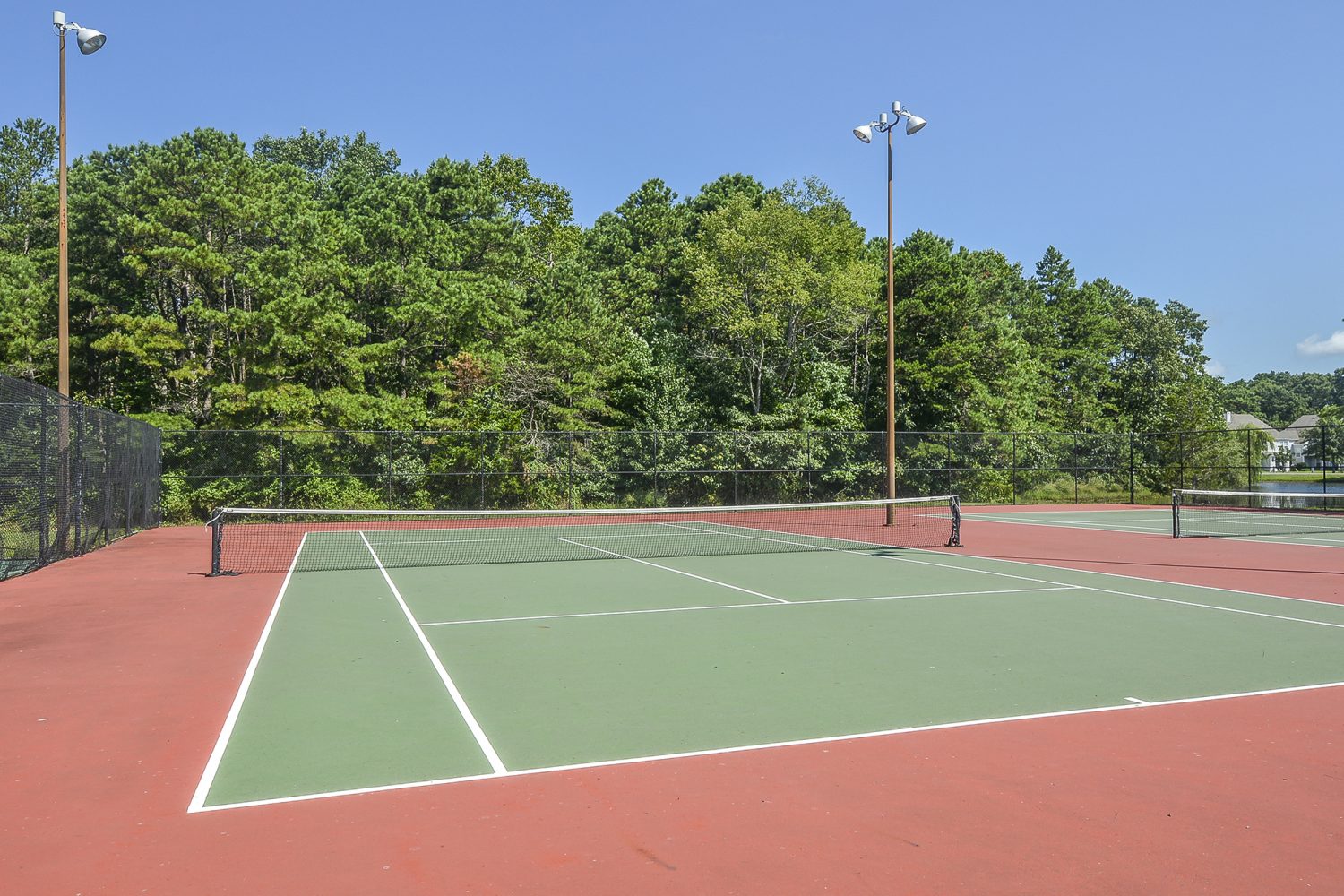 lighted tennis courts