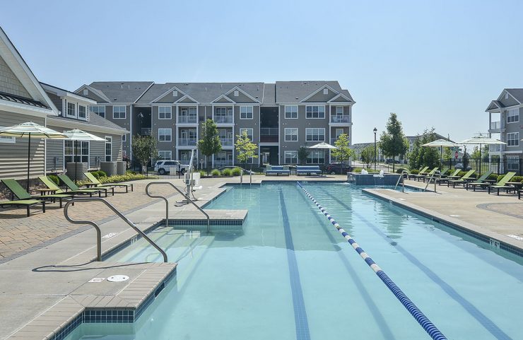 outdoor salt water pool 