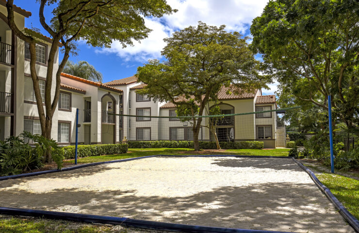 outdoor sand volleyball court 