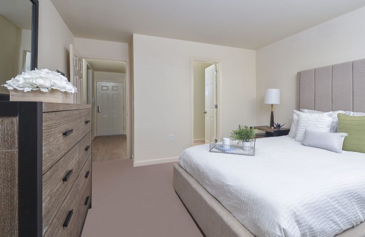 bedroo with walk-in closet 