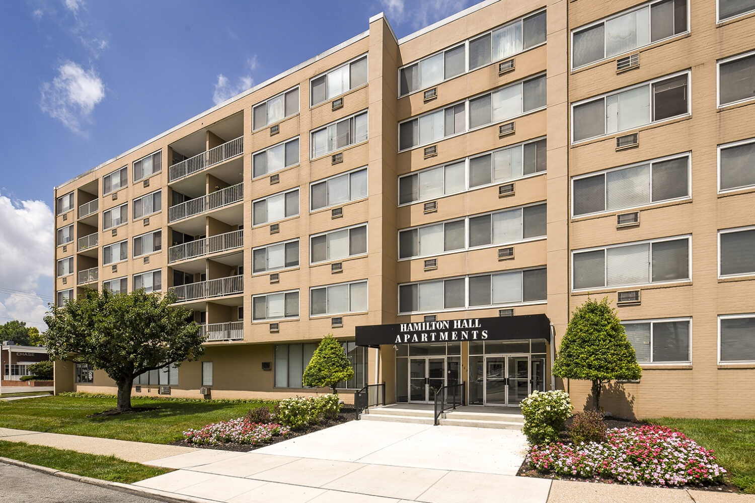 apartments in norristown pa - Aerial view of hamilton hall and norristown 