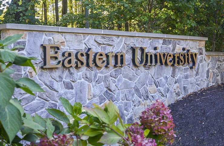 nearby eastern university sign