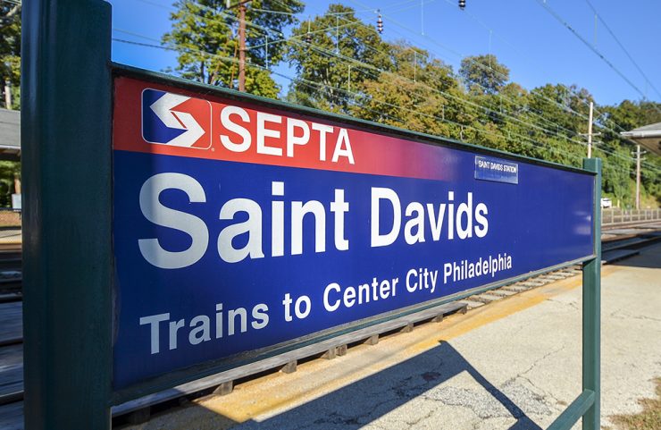 near septa station sign 