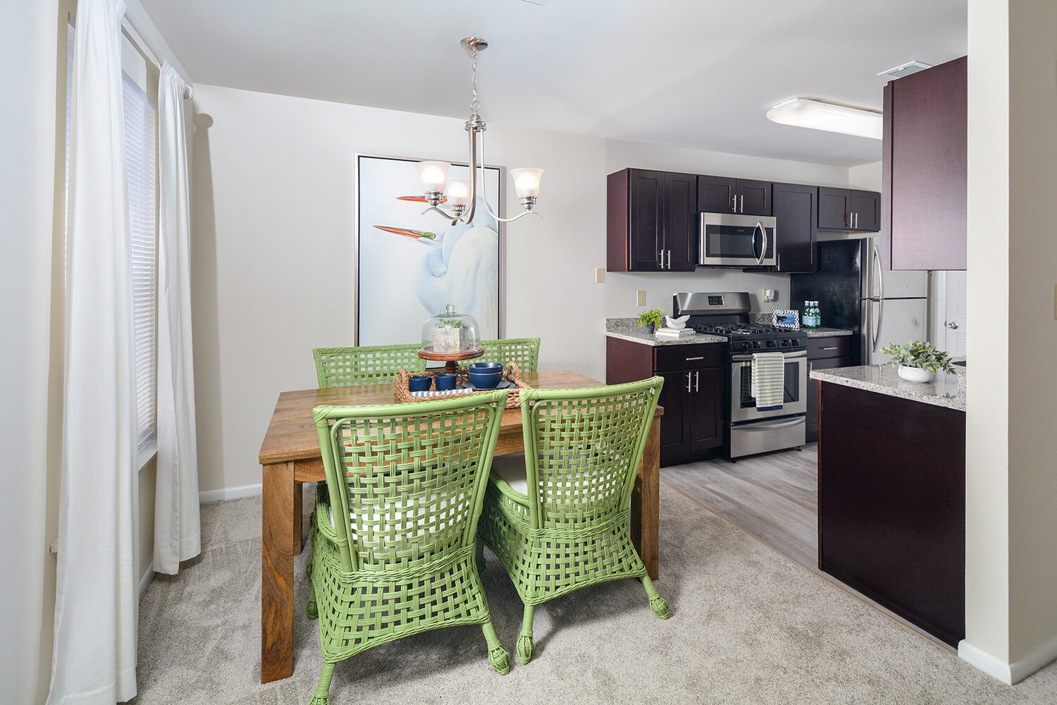 Dining area in Deluxe Holly model