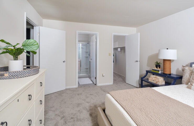 master bedroom with bath and walkin closet 