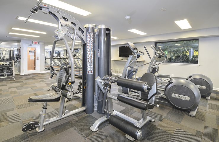 weight machine in the fitness center 