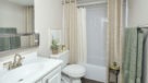 bathroom with white vanity 