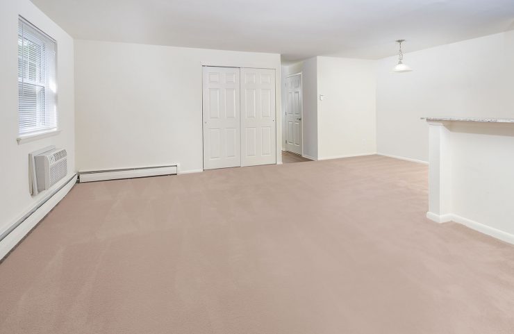 Empty living room and dining room 