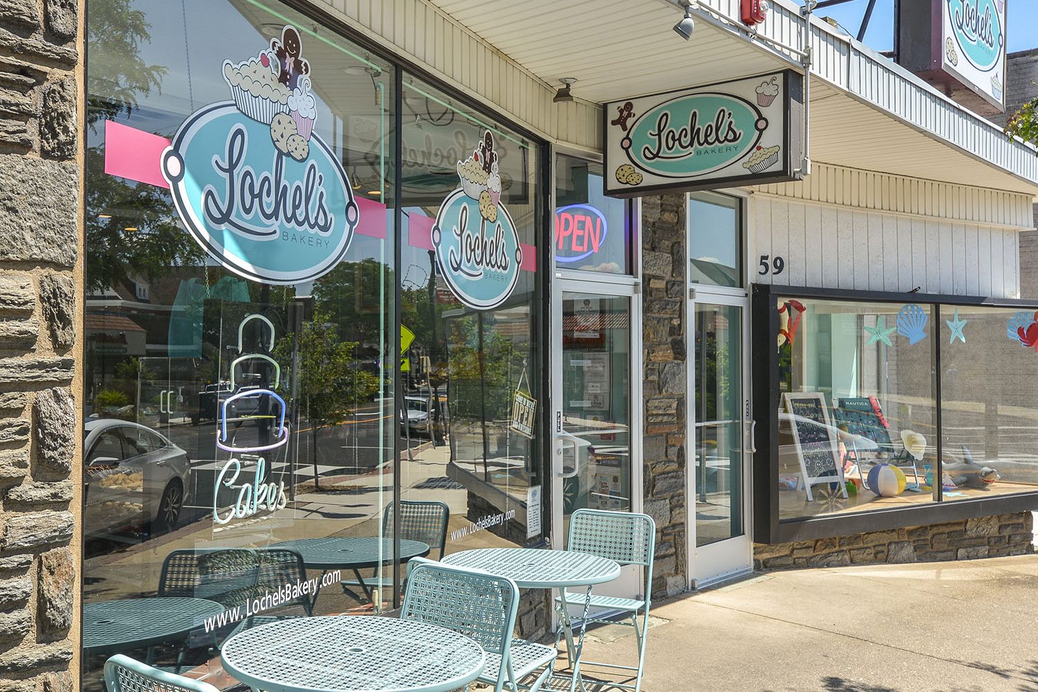 nearby lochel's bakery with outdoor seating