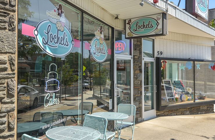 nearby lochel's bakery with outdoor seating