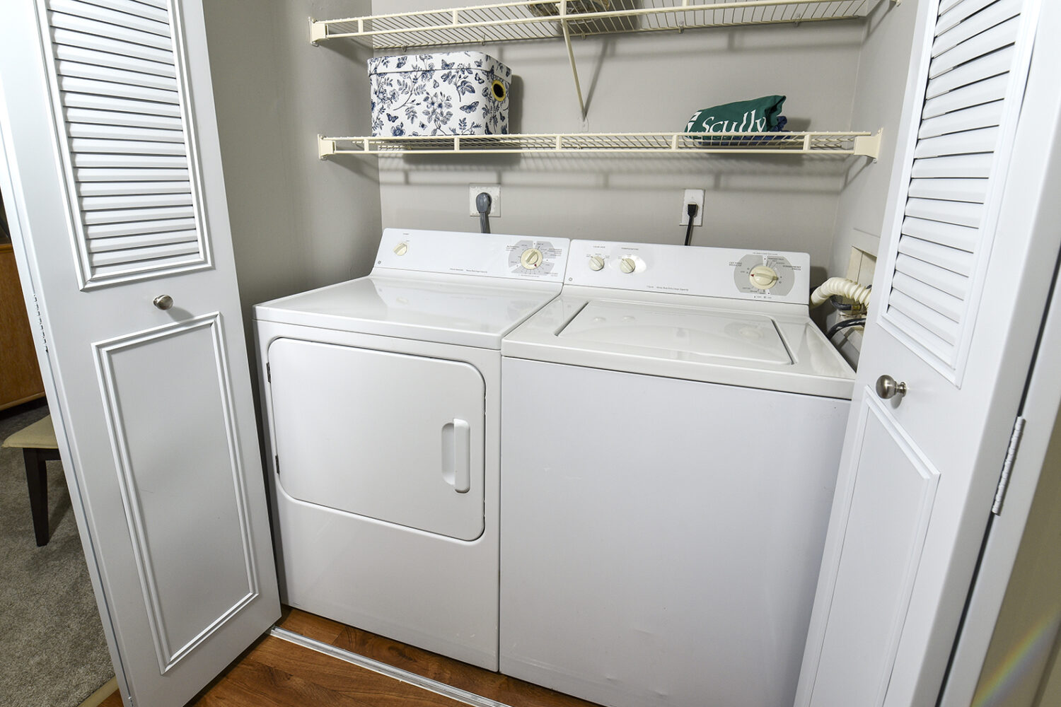 full size washer and dryer in each home