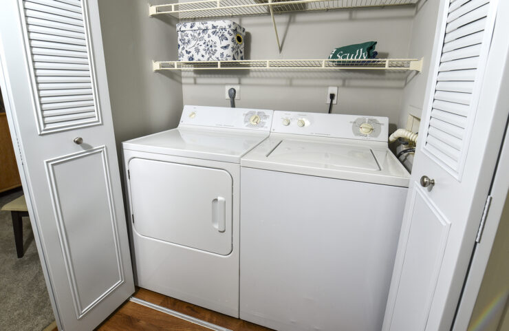 full size washer and dryer in each home