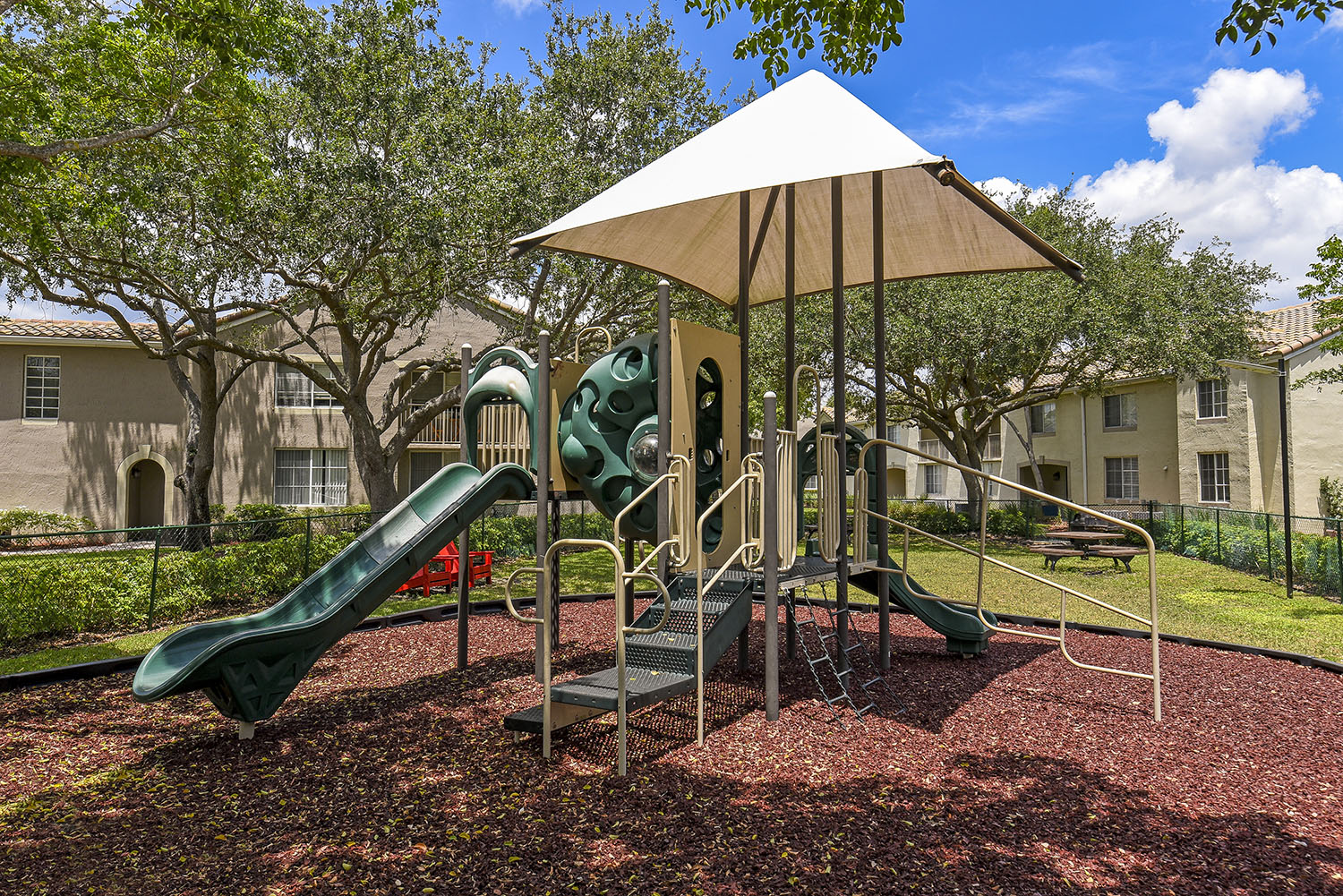 playground with two slides 