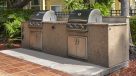 stainless steal gas grilling area 