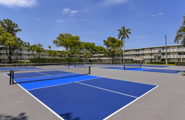 Multiple tennis courts