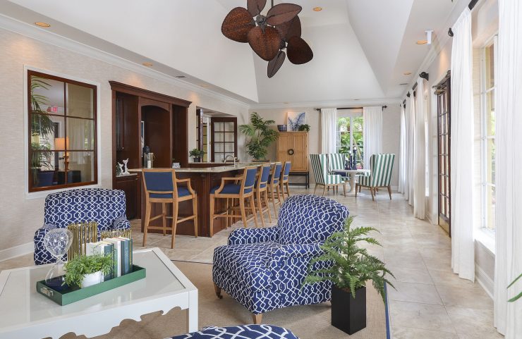 comfy lounge area in the clubhouse to entertain