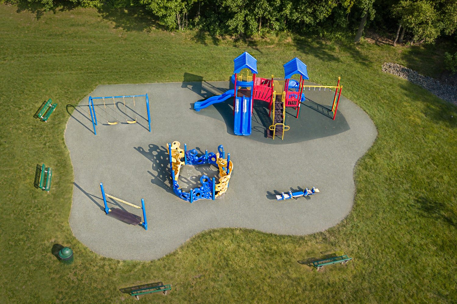 aerial view of the playground