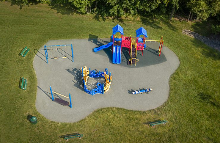 aerial view of the playground
