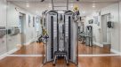 weight machine with mirror in fitness center