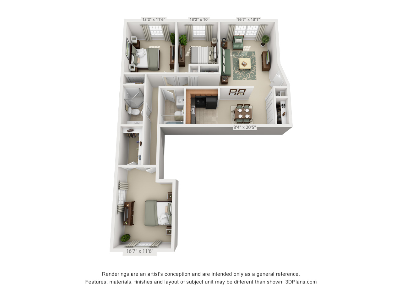 3 bedroom apartments in hatfield