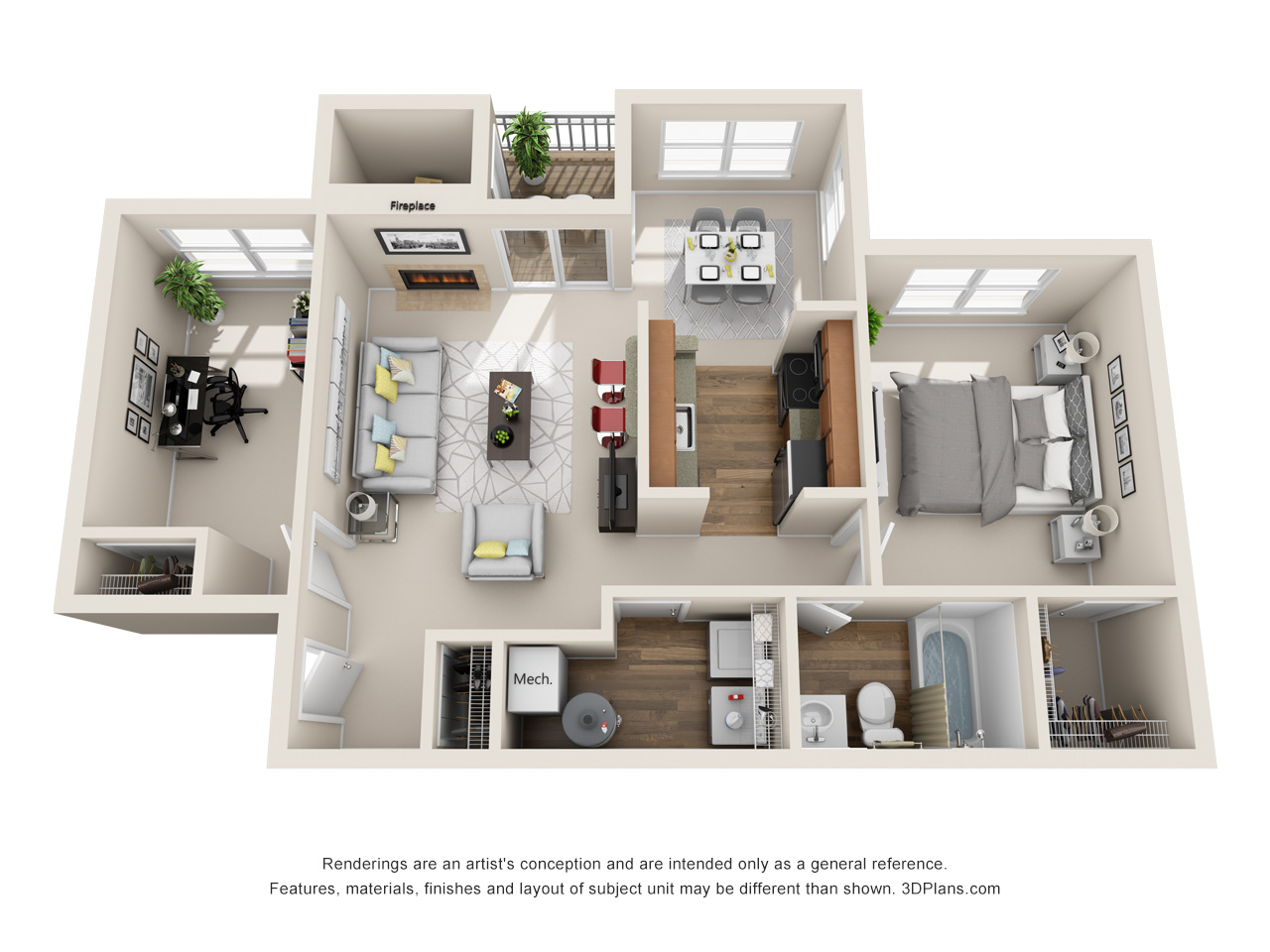 1 bedroom apartment in marlton
