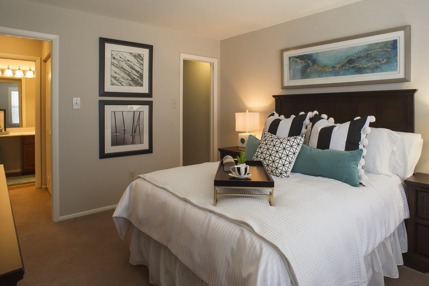 master bedroom with bathroom attached 