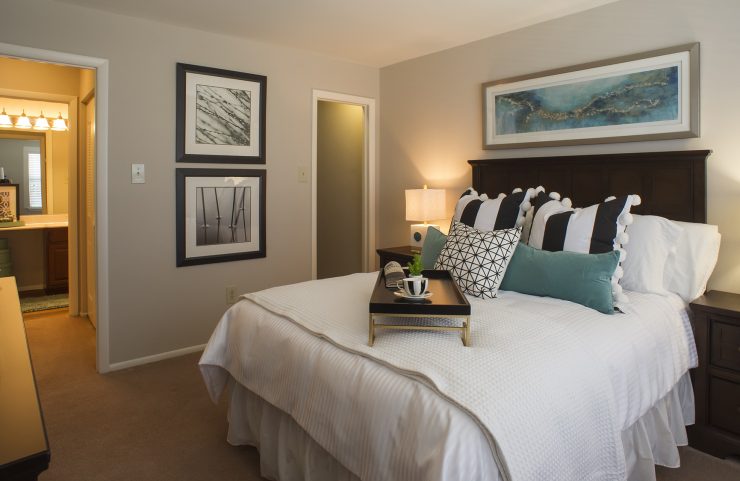 master bedroom with bathroom attached 