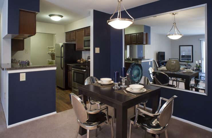 dining room open to kitchen 