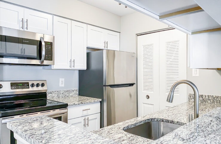 updated kitchen with granite countertops