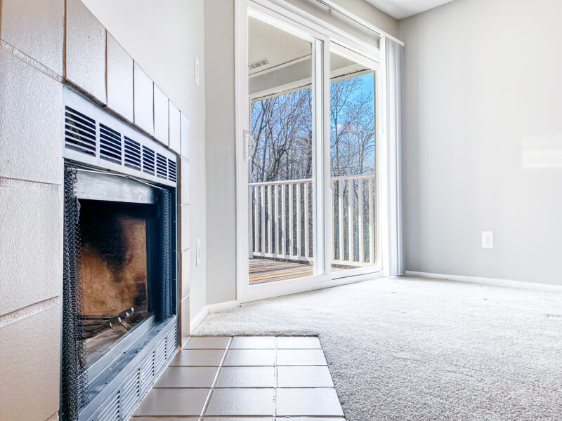 Fireplace in select apartments