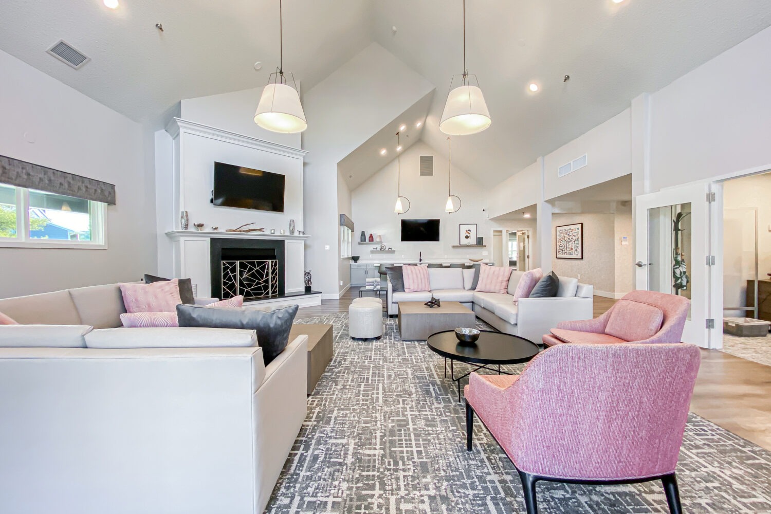 clubhouse with fireplace