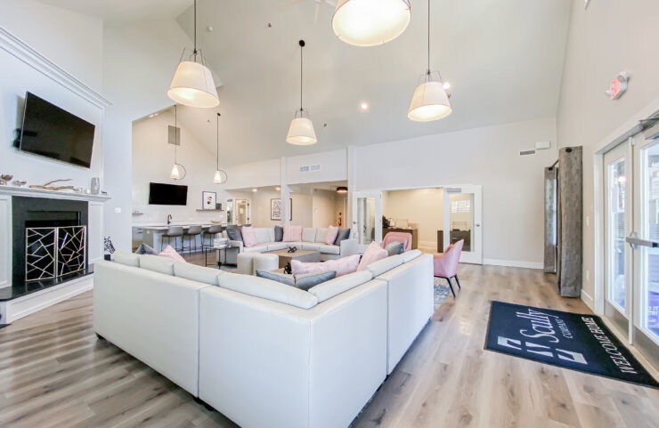 clubhouse with fireplace