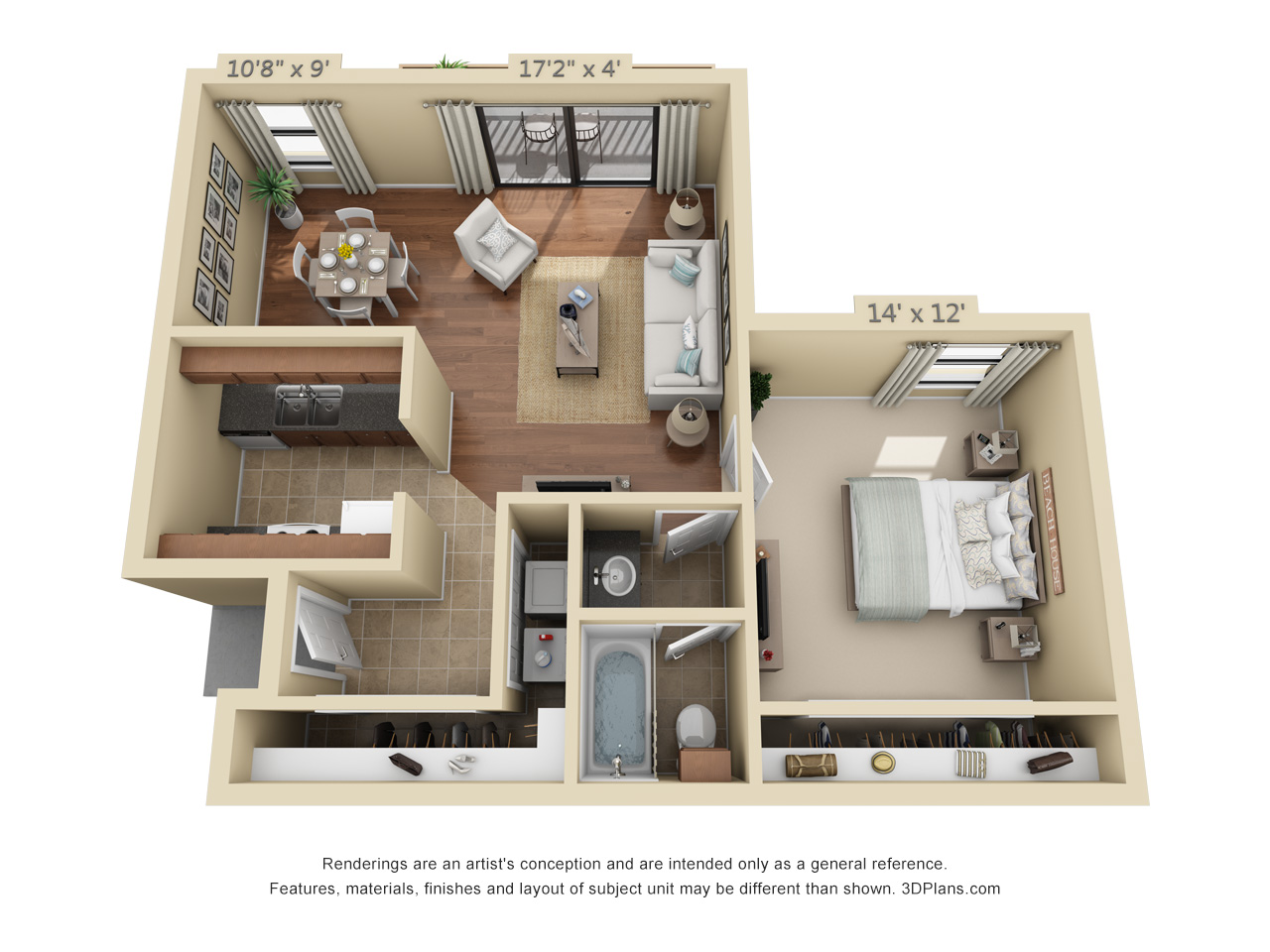 1 bedroom apartments in plantation