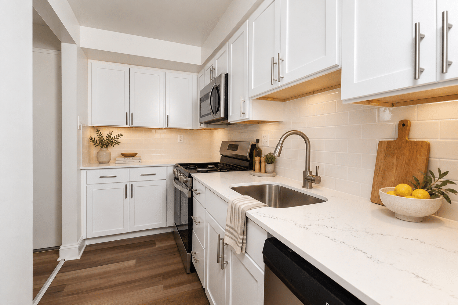 Kitchen with granite countertops