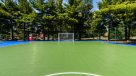 multi sport court with basketball and soccer