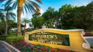 St. Andrews sign at entrance 