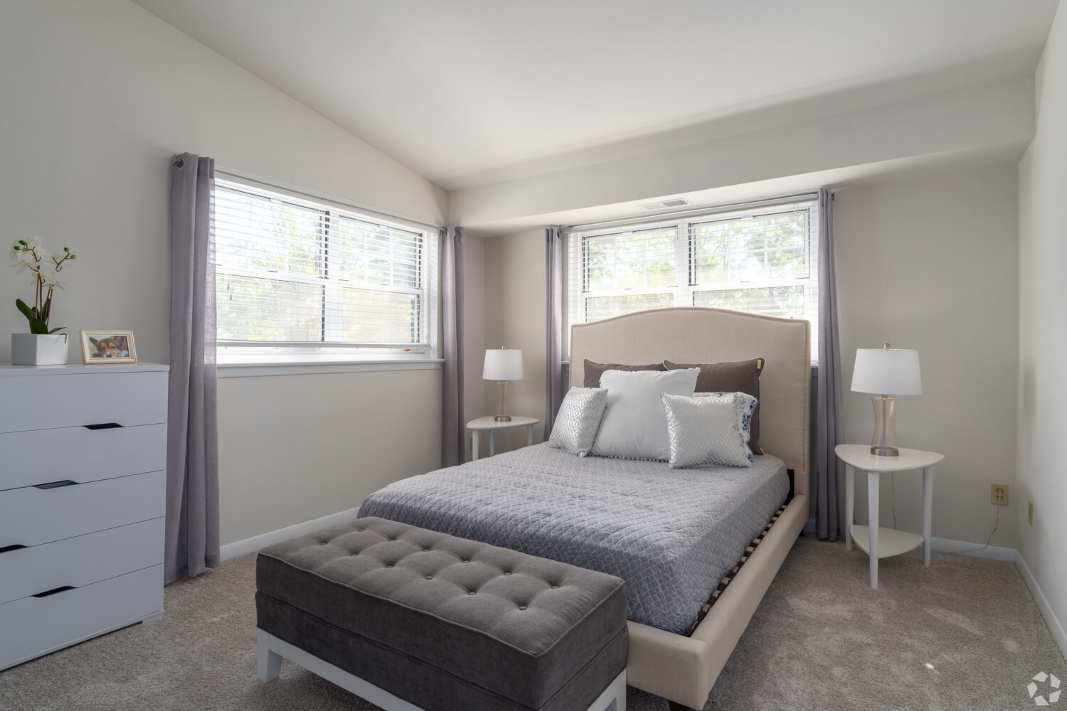 bedroom with wall to wall carpet
