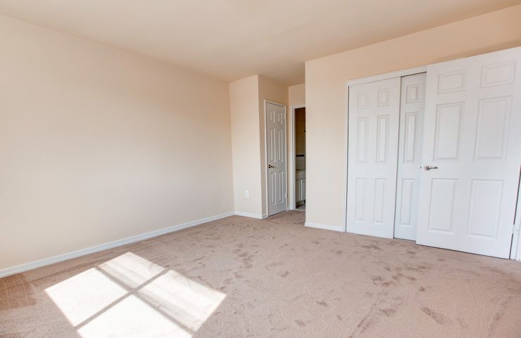 bedroom with large closet 