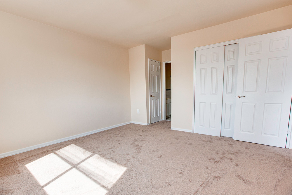 bedroom with large closet