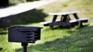 charcoal grill with picnic tables 