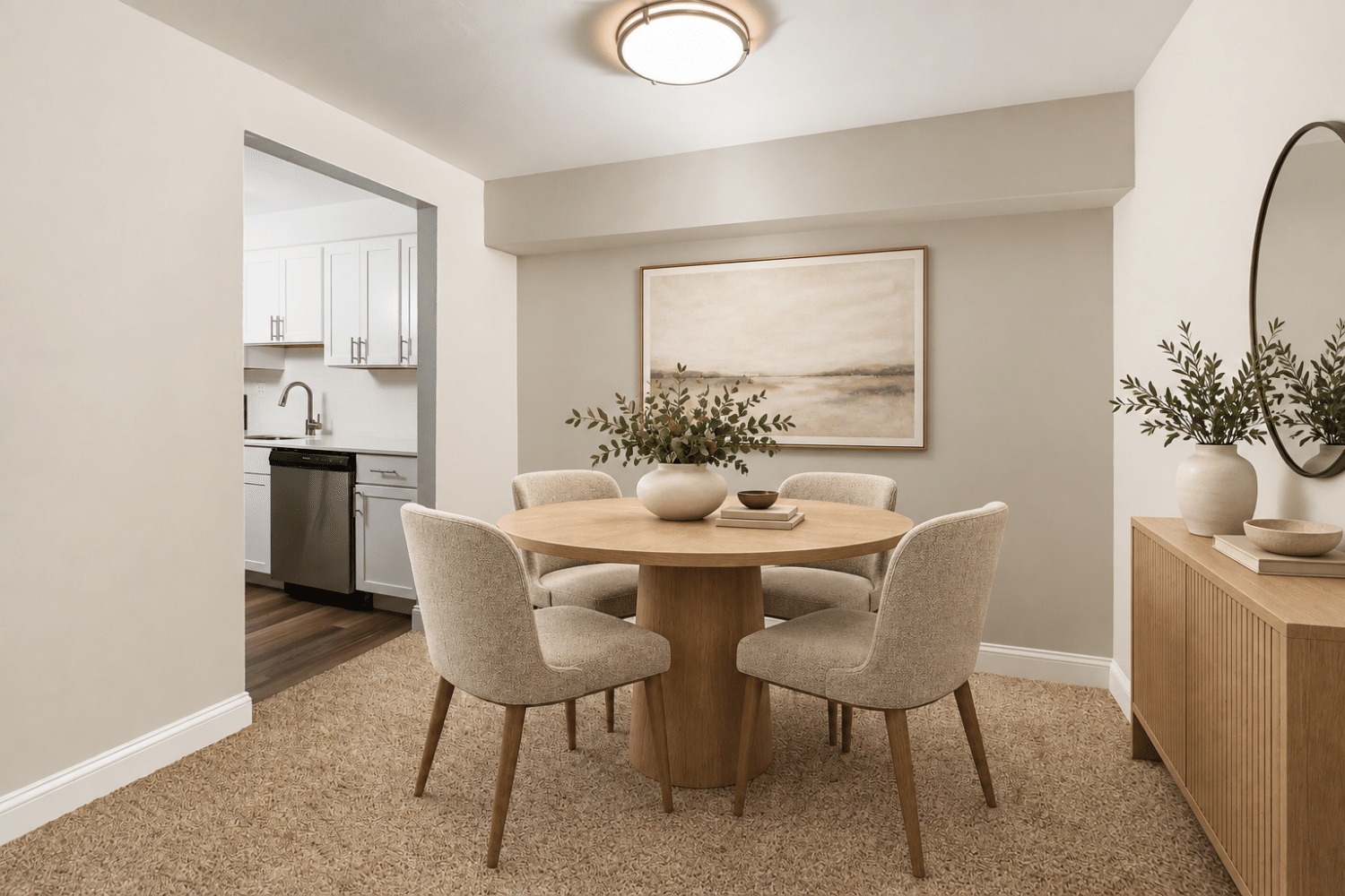dining area outside kitchen