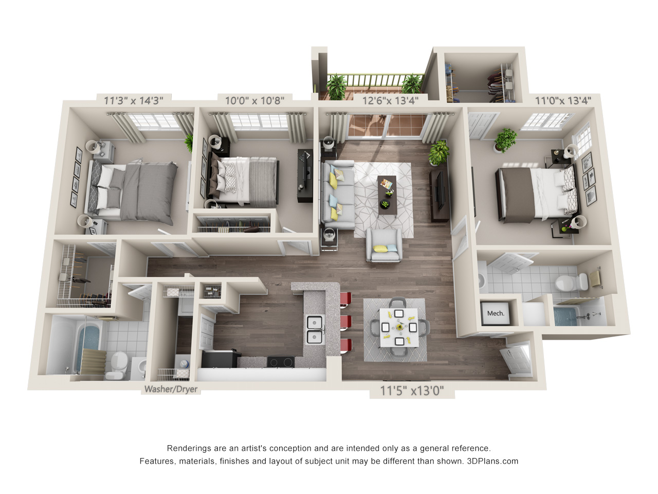 2 bedroom 2 bathroom