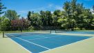two tennis courts 