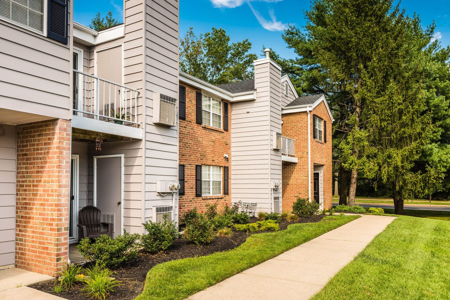 exterior with green lawns 