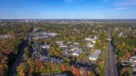 aerial view of the village at wethersfield during fall 