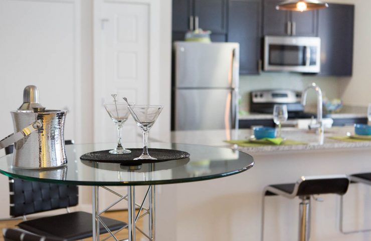 high top table by kitchen 