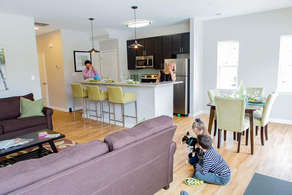living area and kitchen 