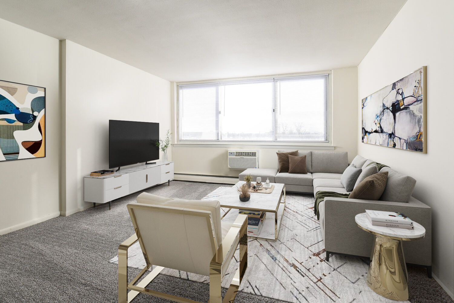 Living Area with large windows