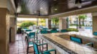 patio with bar area 